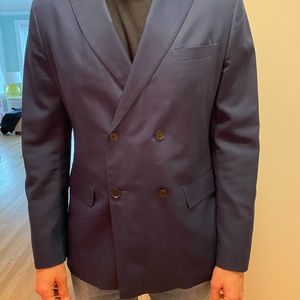 Banana Republic Double Breasted blue summer blazer! Hello summer weddings! 42R